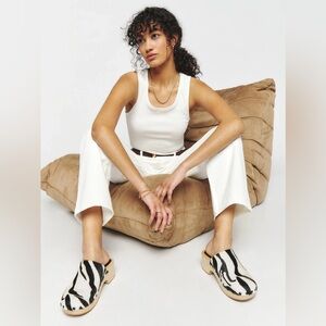 Reformation Rayna Zebra Clog - size 9.5